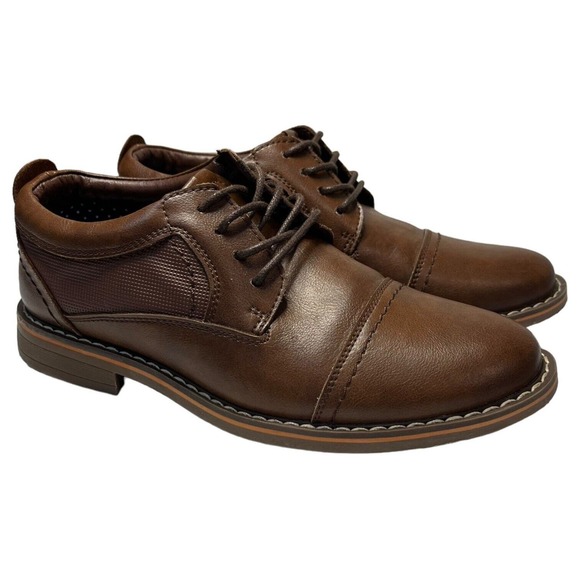 Steve Madden Other - Steve Madden Shoes Boys 4 Leather Boliverr Dress Oxford Lace Up Brown